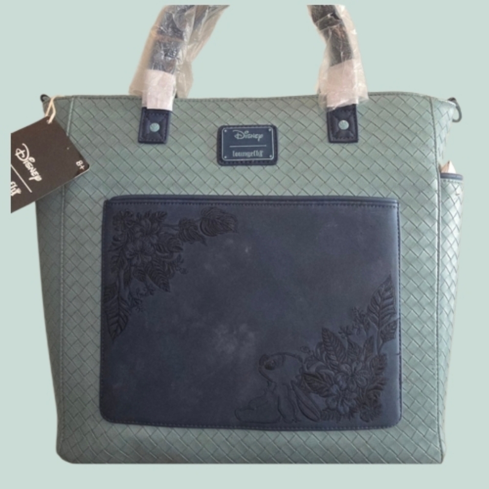 Disney Loungefly Blue Tote Bag Please See All Photos Does Have Marks